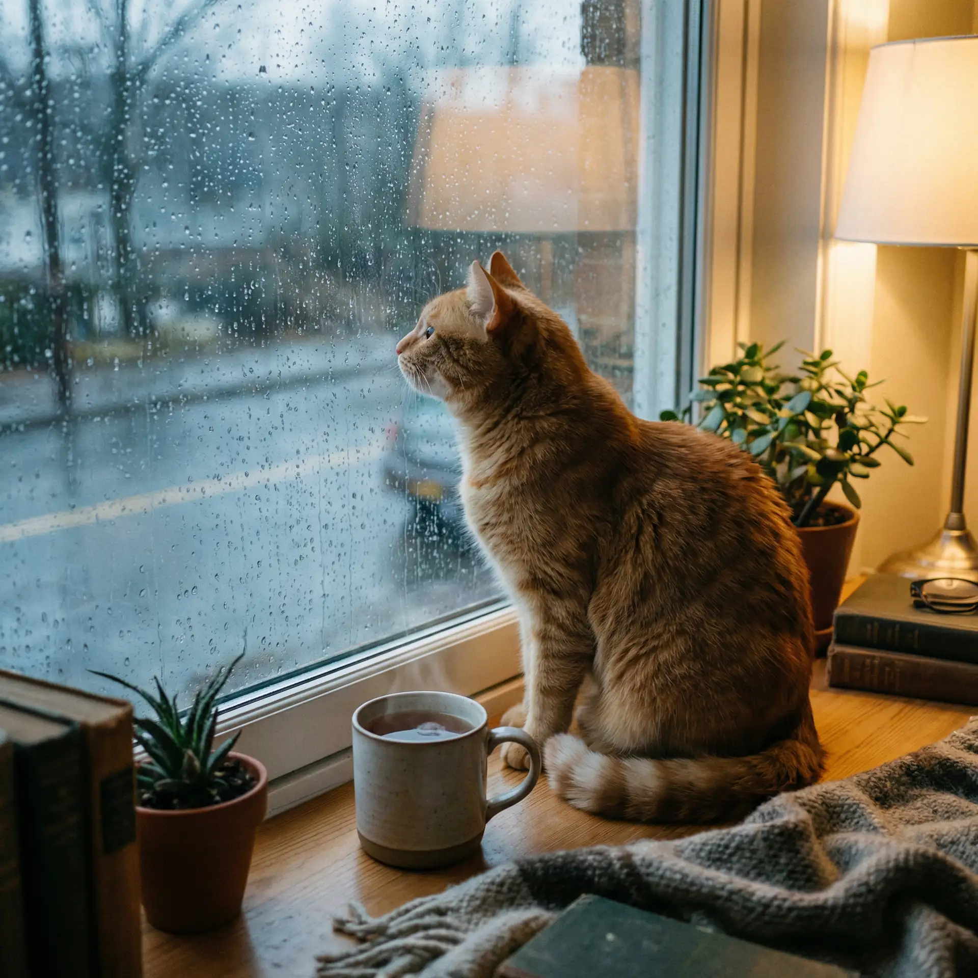 猫咪望着窗外的雨 - 一个鬼子都不留 电视剧
